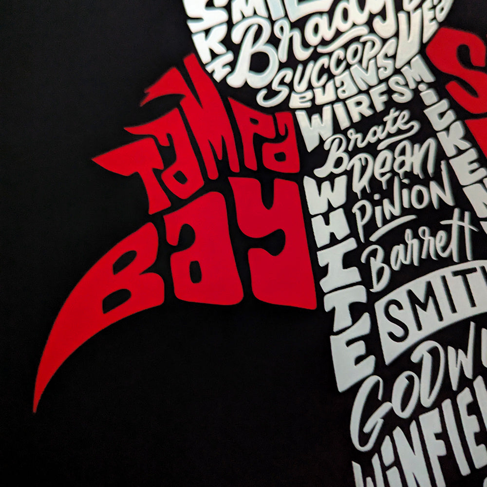 Tampa Bay Buccaneers Inspired Silver Foil