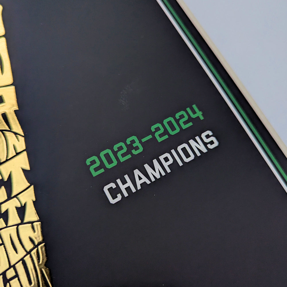 Boston Celtics 2024 Championship Poster - Gold Foil