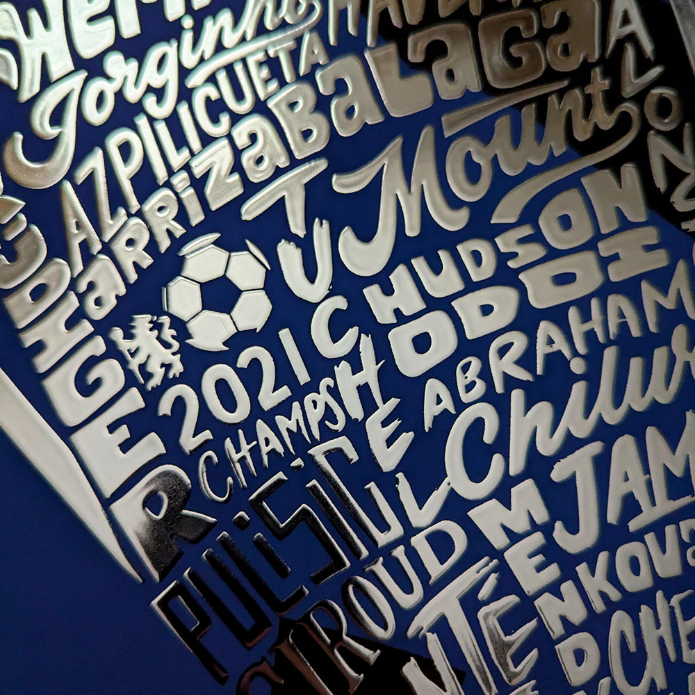 Chelsea FC - Champions League - Silver Foil Poster