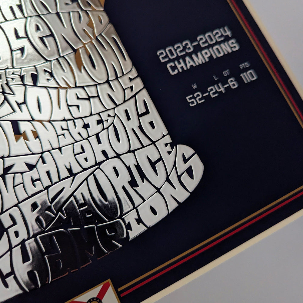 Florida Panthers Stanley Cup Silver Foil Poster