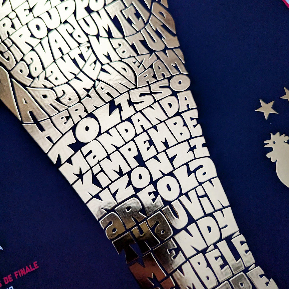 France Les Bleus World Cup 2018 Trophy Poster