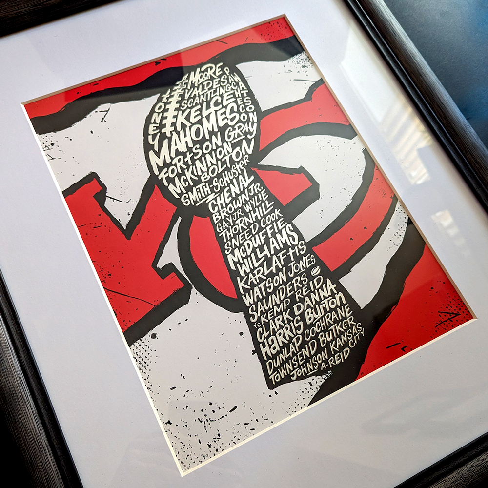 Kansas City Chiefs Super Bowl Silver Foil Posters