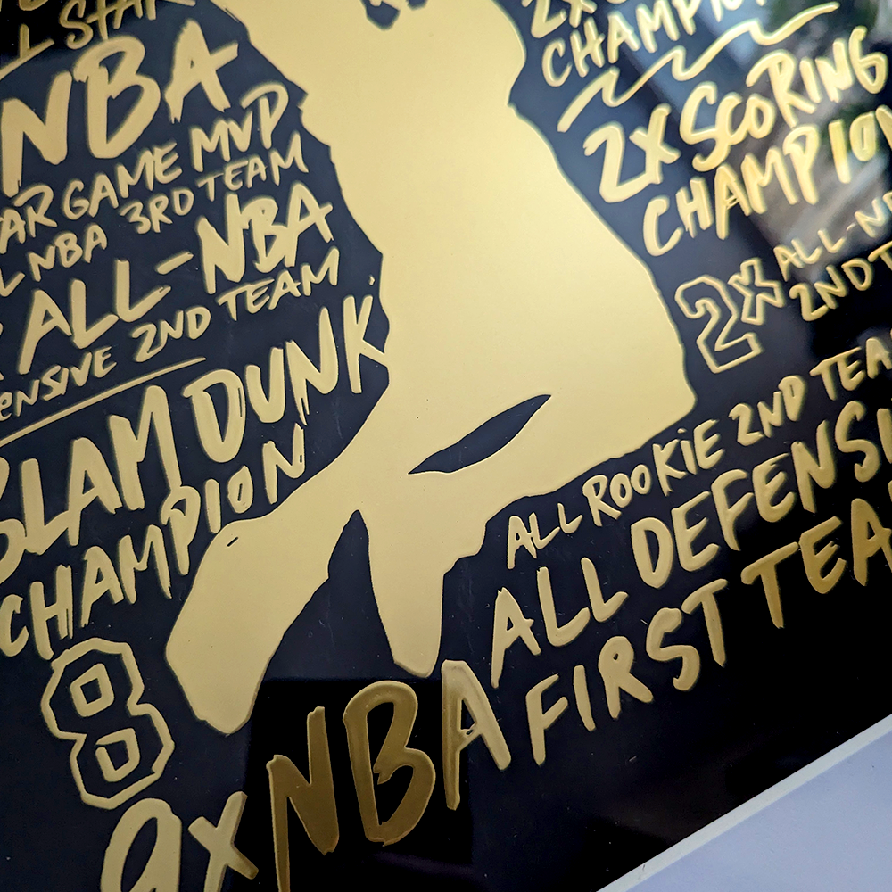 Kobe Bryant Gold Foil Poster