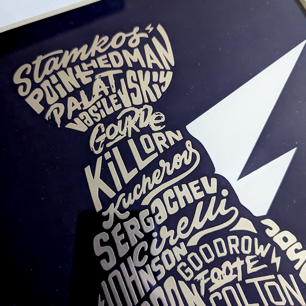 Tampa Bay Buccaneers, Lightning silver foil 2021 poster pack