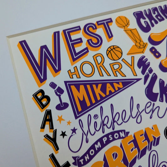 Los Angeles Lakers Legends Inspired Collage Poster