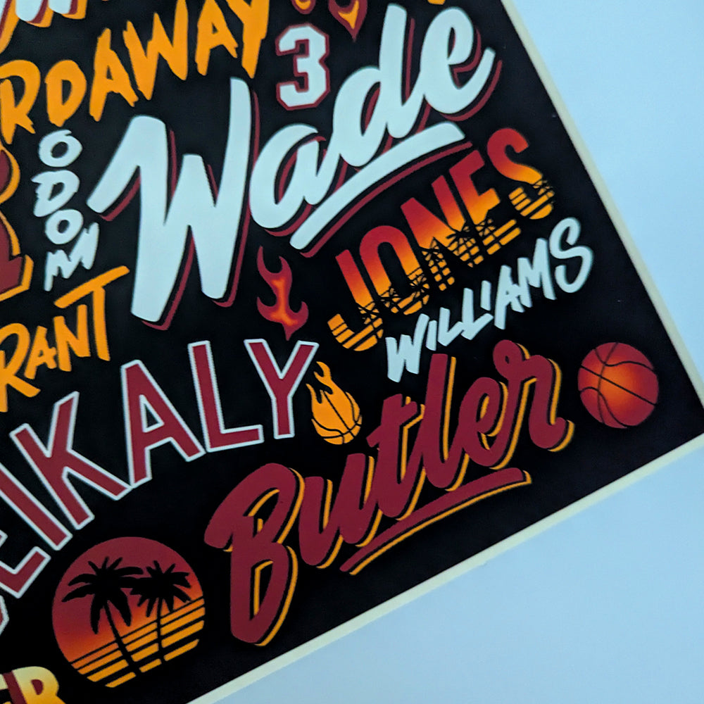 Miami Heat Legends Poster