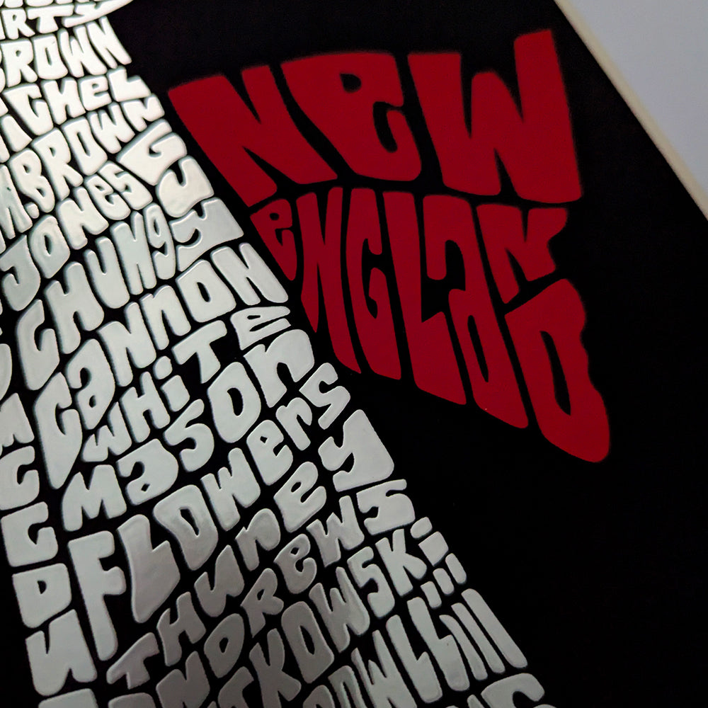 New England Patriots Super Bowl LIII Silver Foil Poster