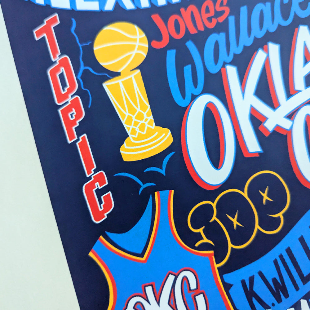OKC Thunder 2-Pack Poster featuring Shai Gilgeous-Alexander, Jalen Williams, Chet Holmgren and co.