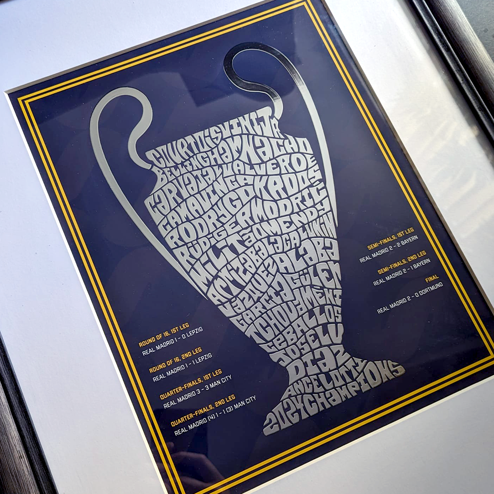 Real Madrid Champions League poster