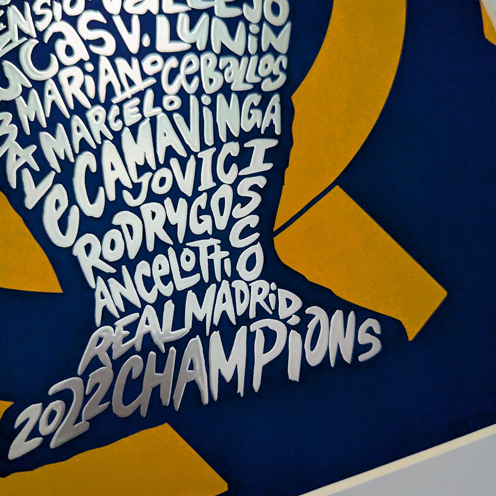 Real Madrid Champions League - Silver Foil Poster