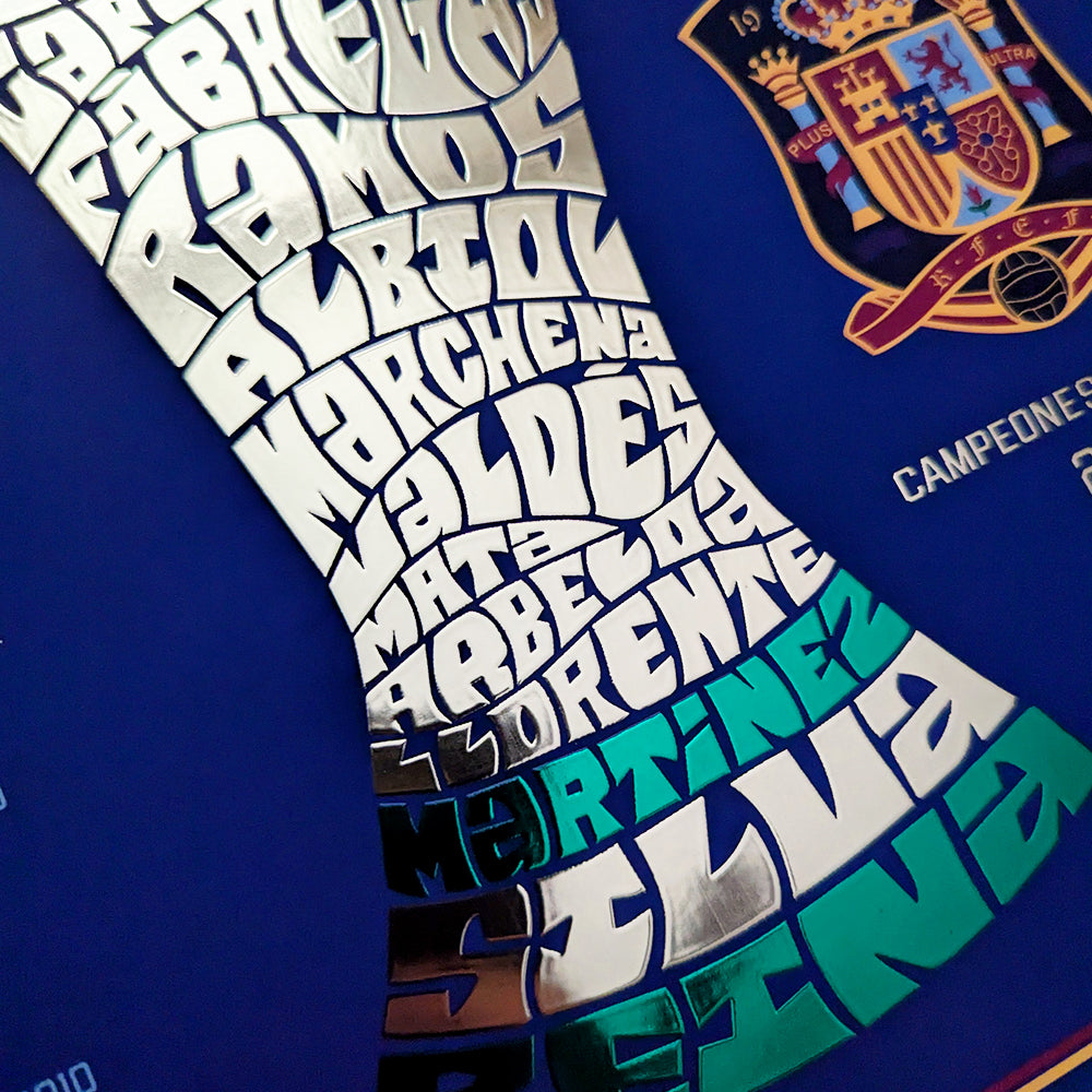 Spain La Roja Men's Campeones 2010 Poster