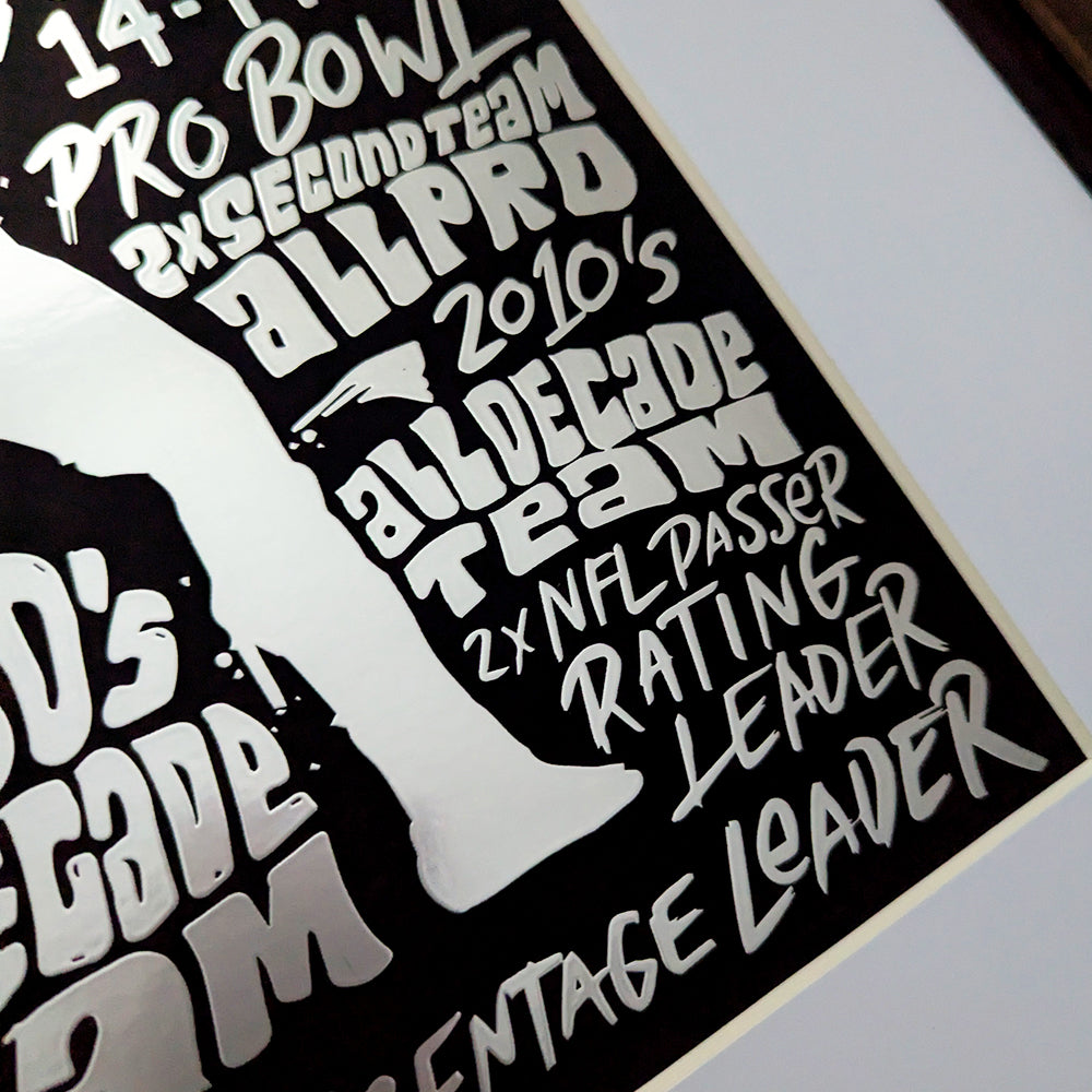 Tom Brady Silver Foil Poster