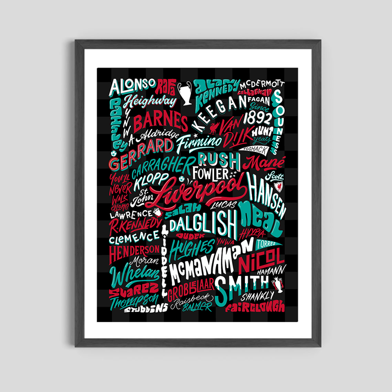 Liverpool Greatest Players Poster