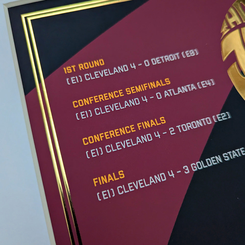 Cleveland Cavaliers 2016 Championship Poster - Gold Foil