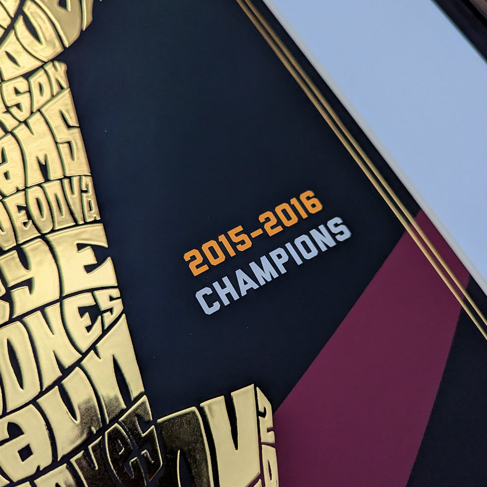 Cleveland Cavaliers 2016 Championship Poster - Gold Foil