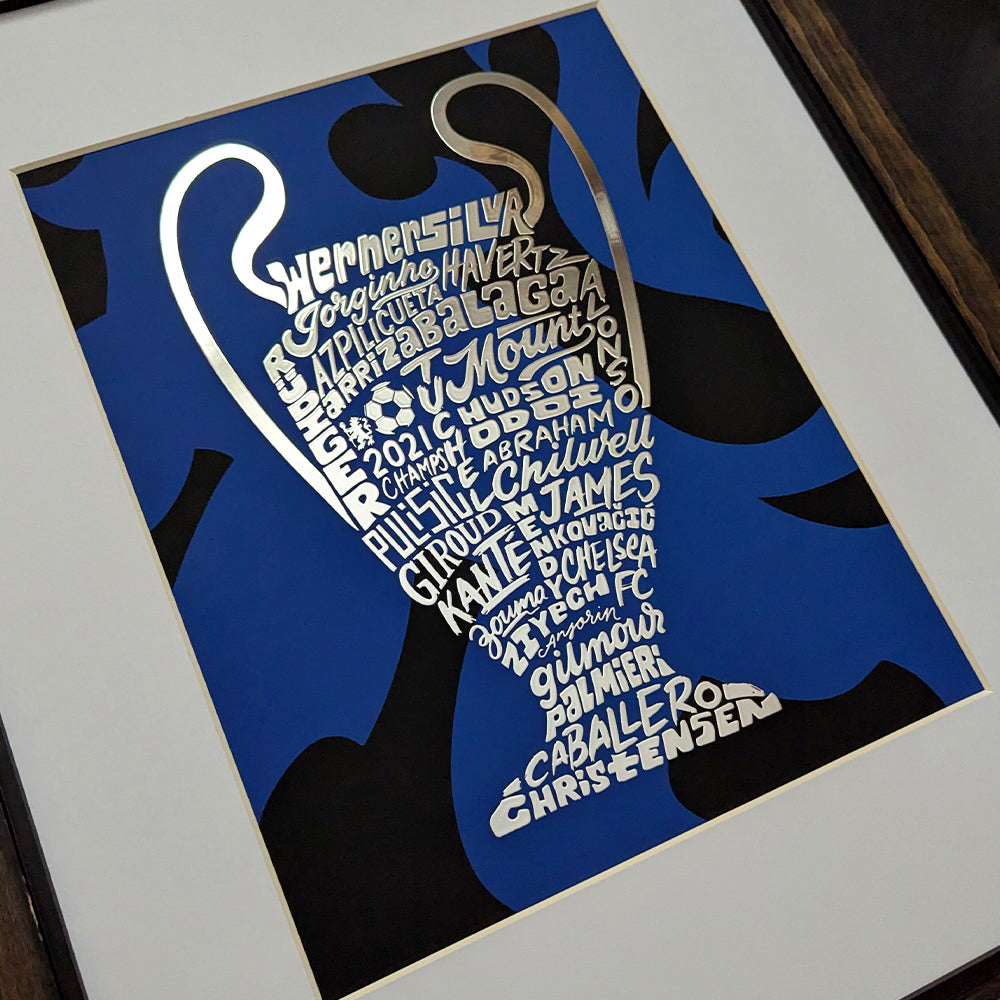 Chelsea FC - Champions League - Silver Foil Poster – Mark Serrano