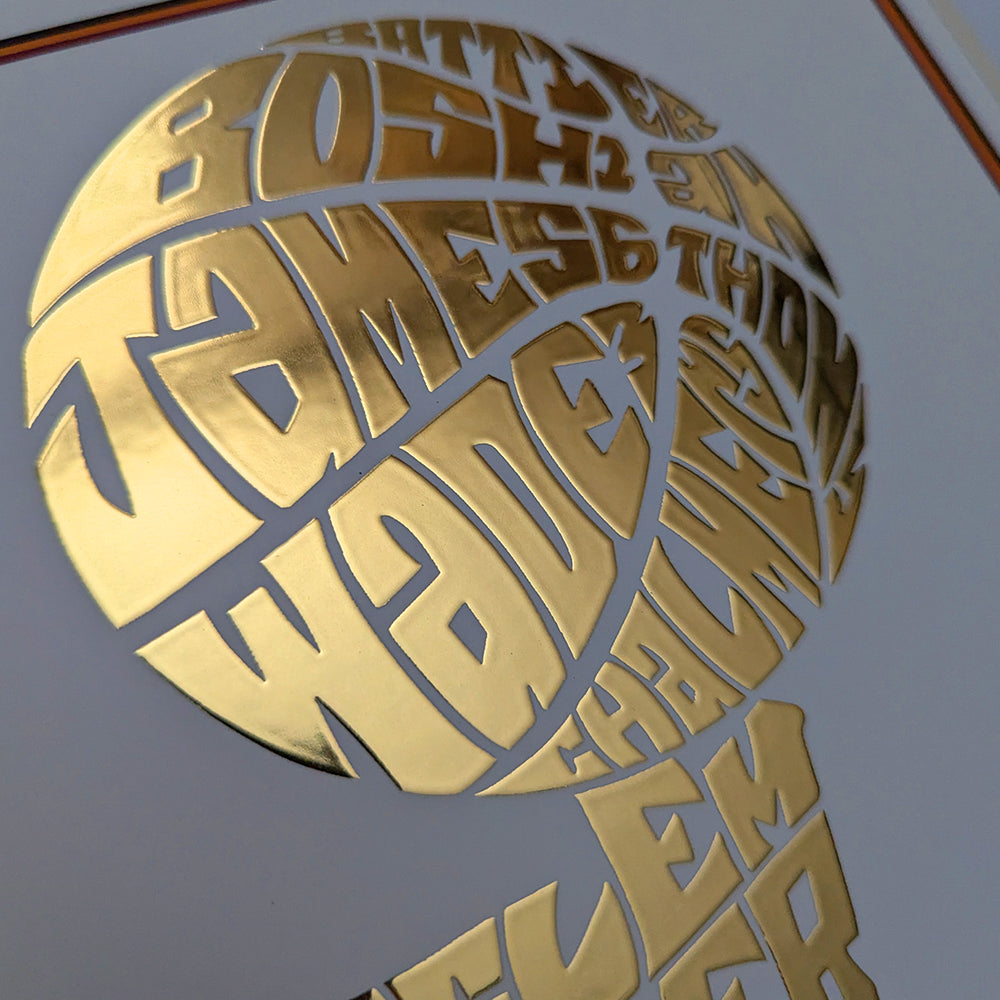 Miami Heat 2012 Championship Poster - Gold Foil