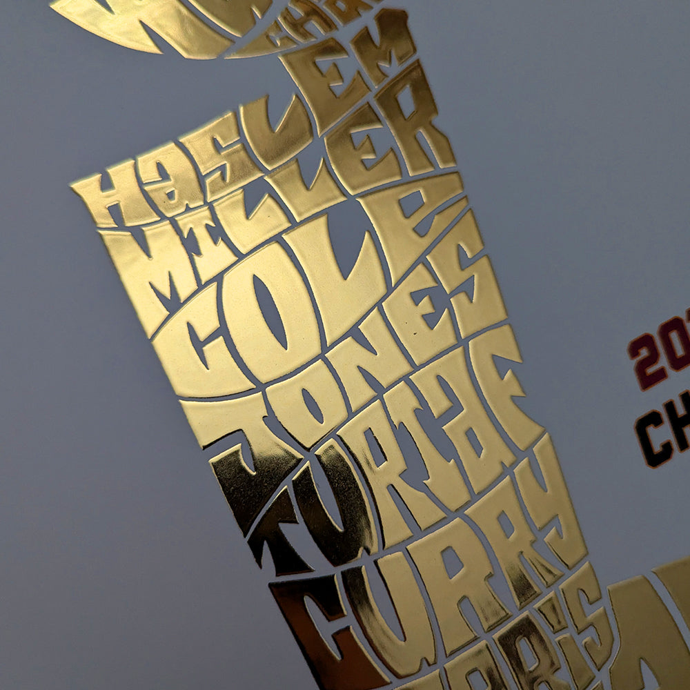 Miami Heat 2012 Championship Poster - Gold Foil