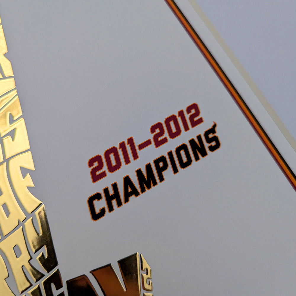 Miami Heat 2012 Championship Poster - Gold Foil