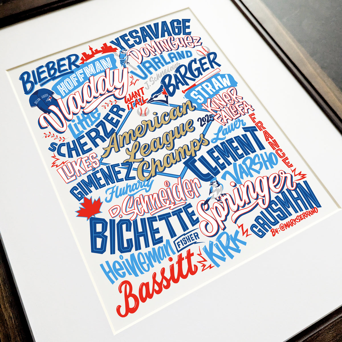 Toronto Blue Jays American League Champs 2025 Poster