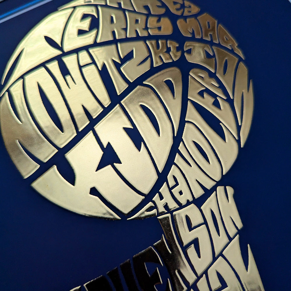 Dallas Mavericks 2011 Championship Poster - Gold Foil