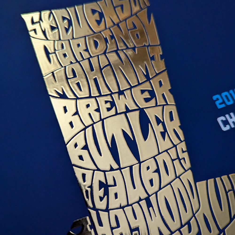 Dallas Mavericks 2011 Championship Poster - Gold Foil