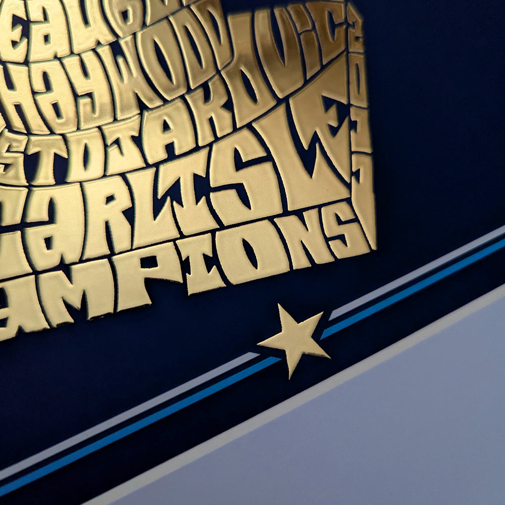 Dallas Mavericks 2011 Championship Poster - Gold Foil