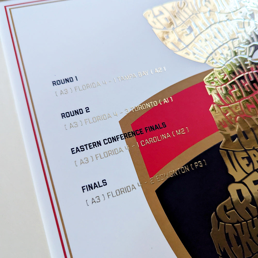 Florida Panthers Stanley Cup Silver Foil Poster 2-Pack