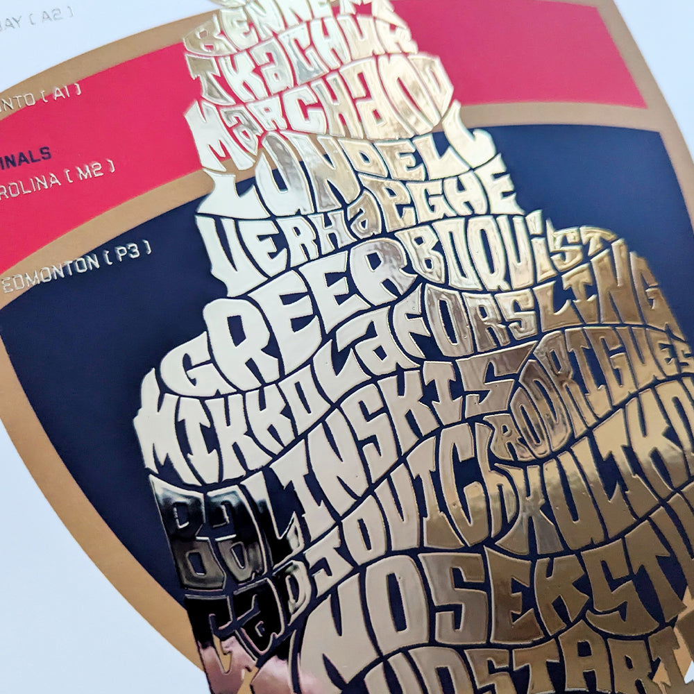 Florida Panthers Stanley Cup Silver Foil Poster 2-Pack