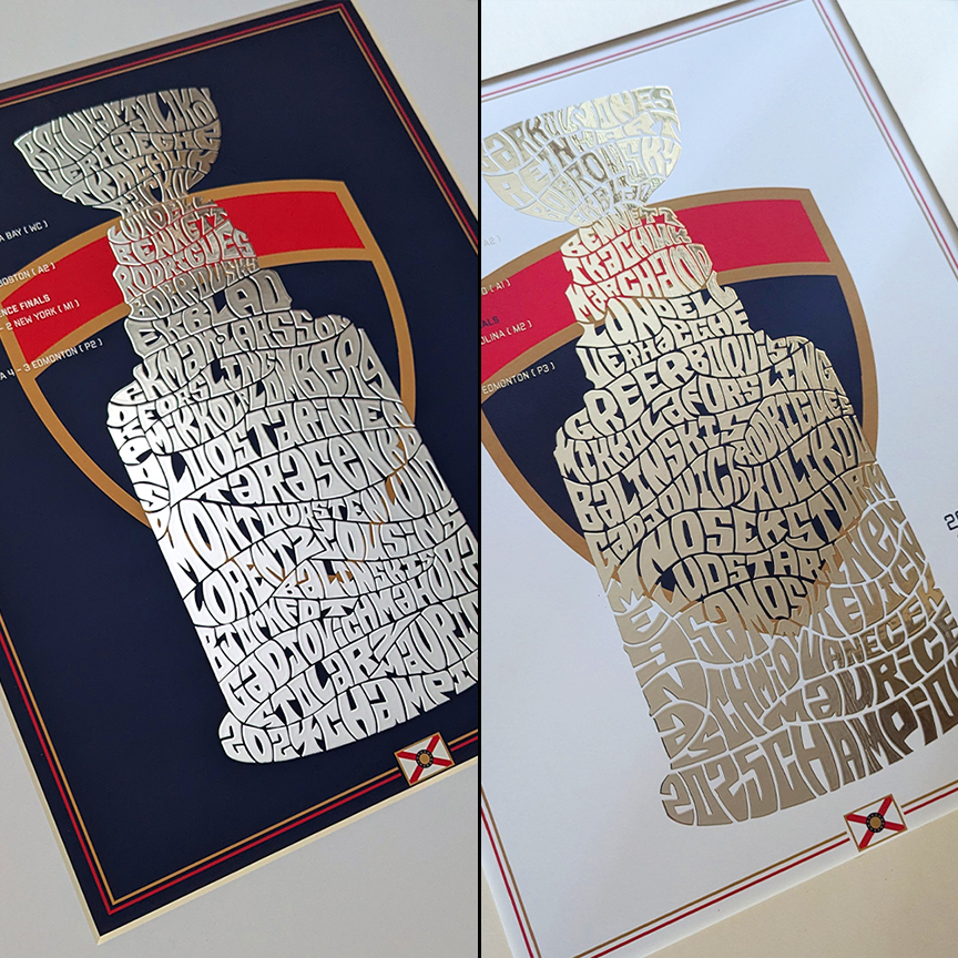 Florida Panthers Stanley Cup Silver Foil Poster 2-Pack