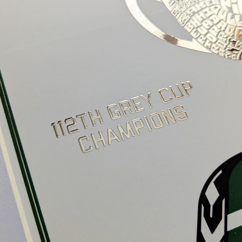 Saskatchewan Rough Riders 112th Grey Cup Championship Poster