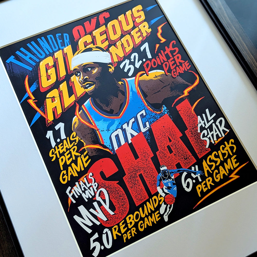OKC Thunder 3-pack poster featuring Shai Gilgeous-Alexander, Jalen Williams, Chet Holmgren and co. (Copy)