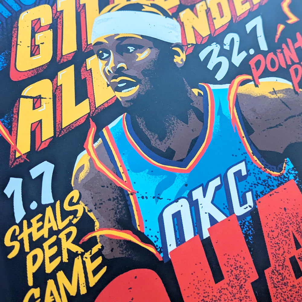 OKC Thunder 3-pack poster featuring Shai Gilgeous-Alexander, Jalen Williams, Chet Holmgren and co. (Copy)
