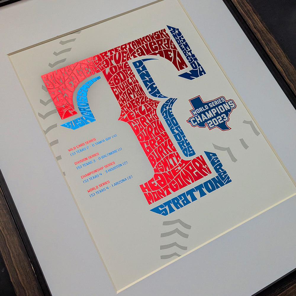Texas Rangers World Series Championship Poster