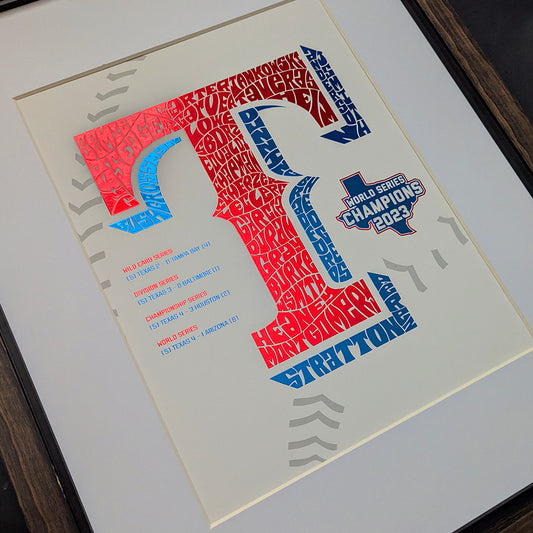 Texas Rangers World Series Championship Poster