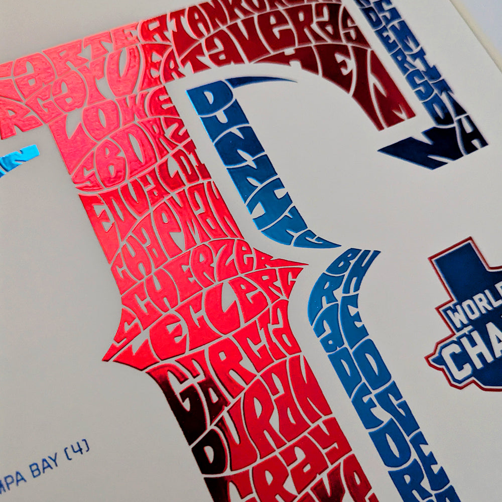 Texas Rangers World Series Championship Poster