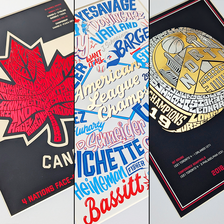 Toronto 3-Pack - Blue Jays AL Champs, Raptors 2019 Ring, Canada 4-Nations Cup