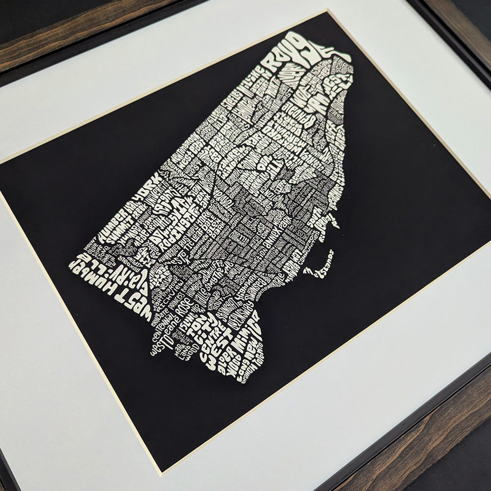 Map Print Lettering Toronto Neighbourhoods Map Lettering Poster – Mark Serrano